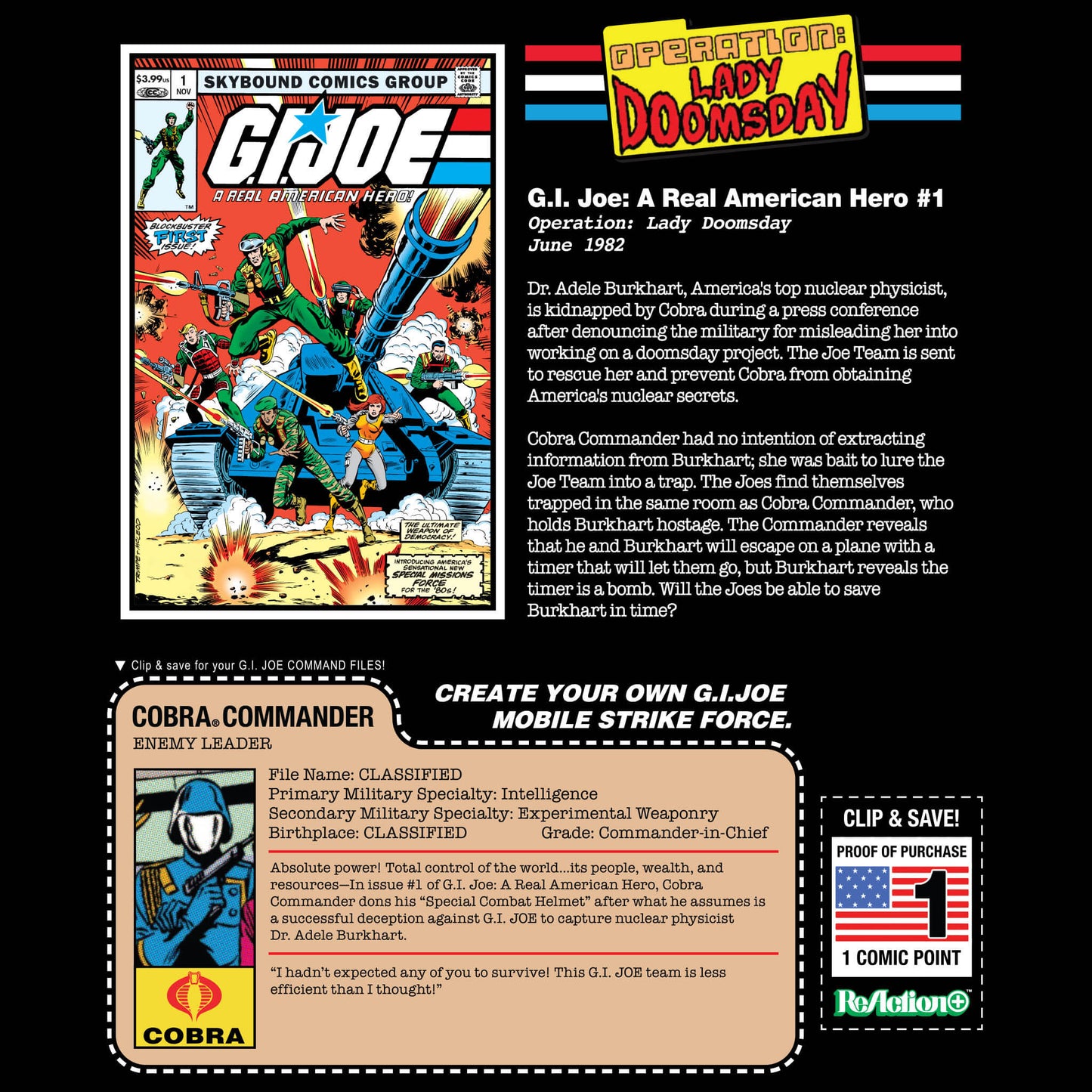G.I. Joe ReAction+ Figures - Cobra Commander (Skybound Comic Box Set, Issue #1)