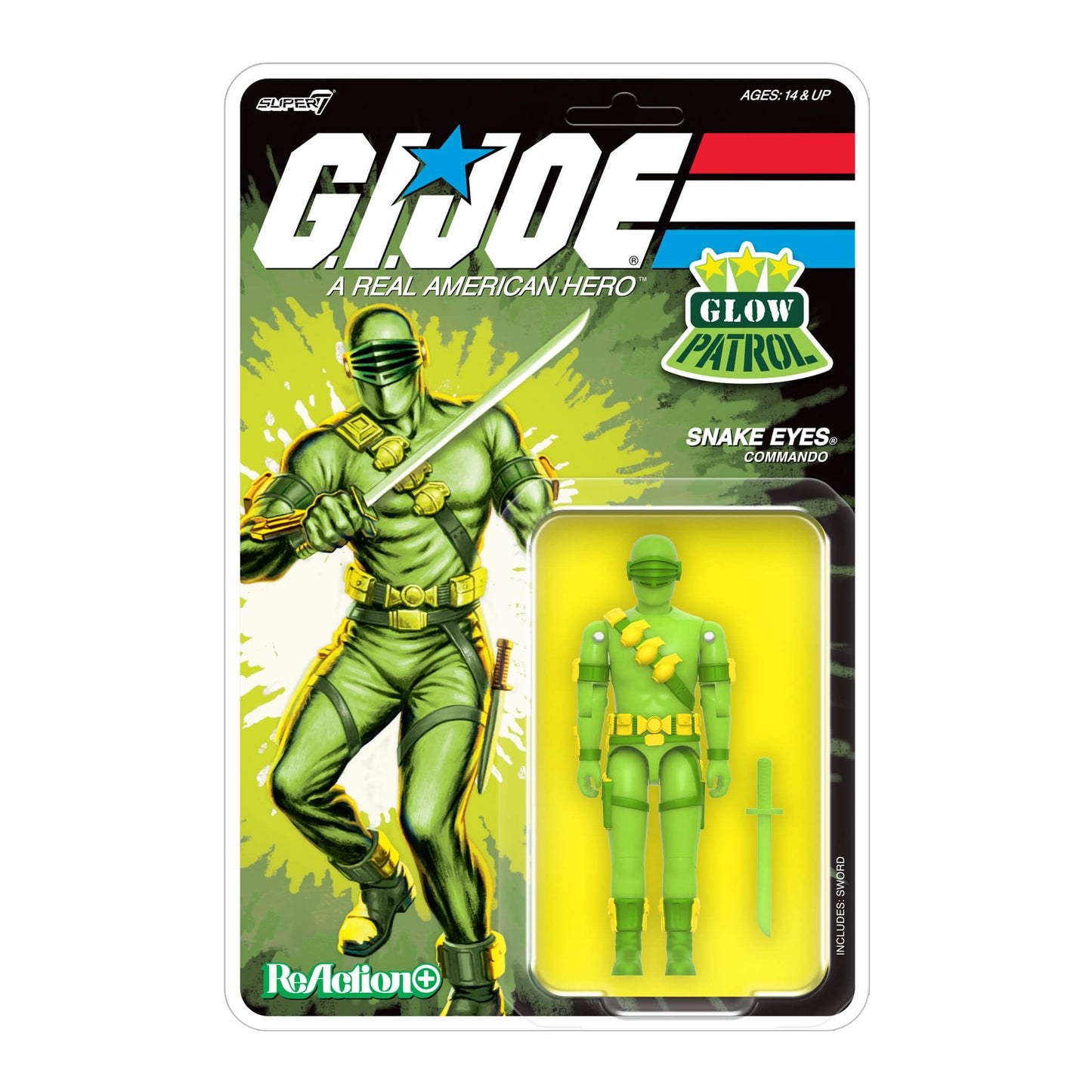 G.I. Joe ReAction+ Figures - 3 PK - Joe (Glow Patrol - Green)