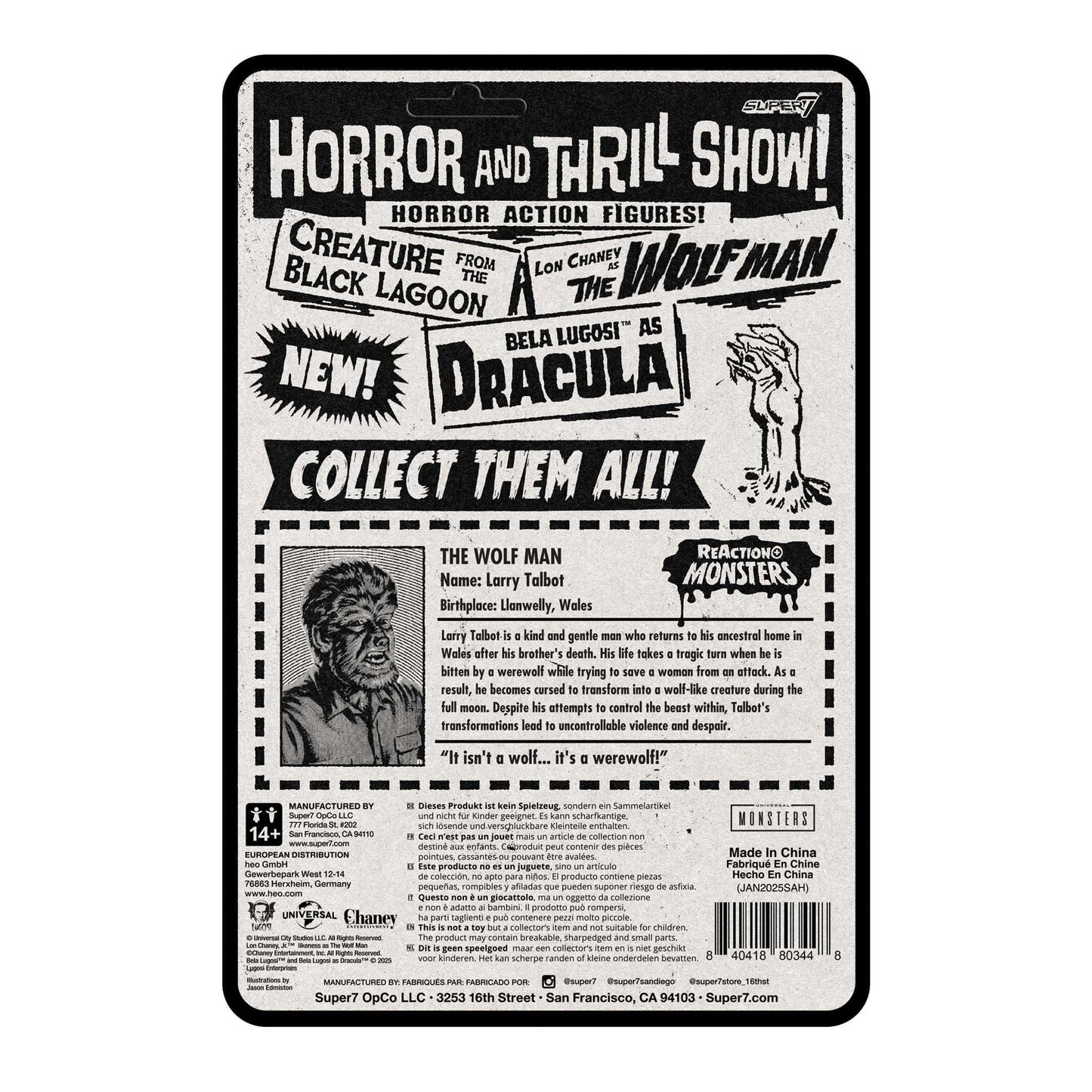 Universal Monsters ReAction+ Wave 01 - The Wolf Man