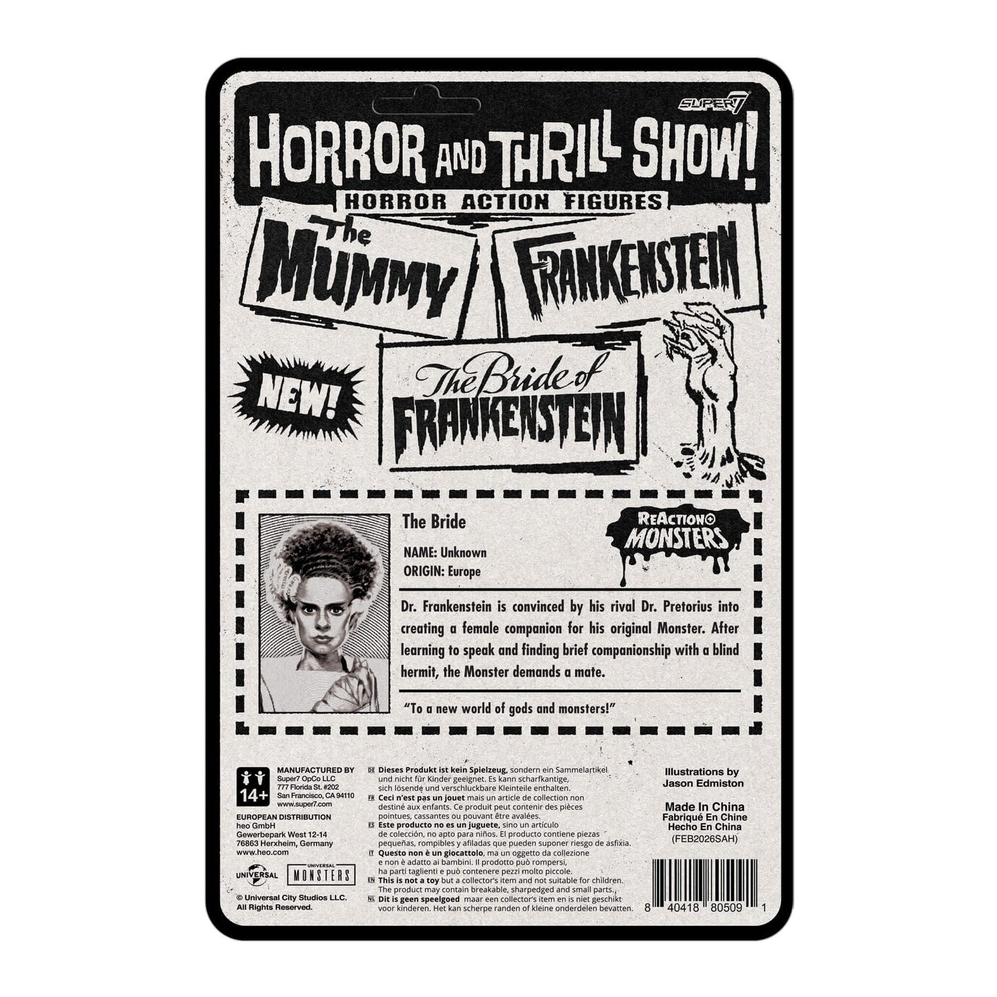 Universal Monsters ReAction+ Wave 02 - Bride Of Frankenstein