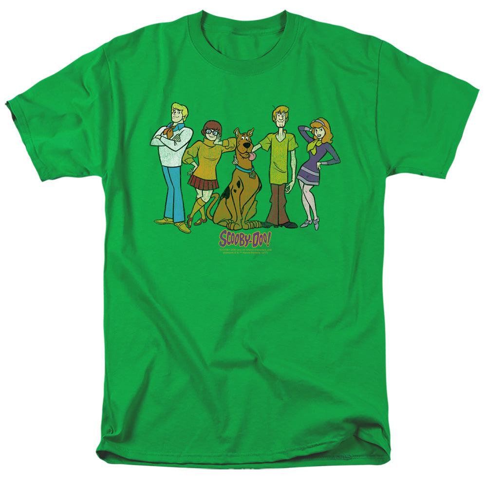 Scooby Doo - Scooby Gang - Short Sleeve Adult 18/1 - Kelly Green T-shirt
