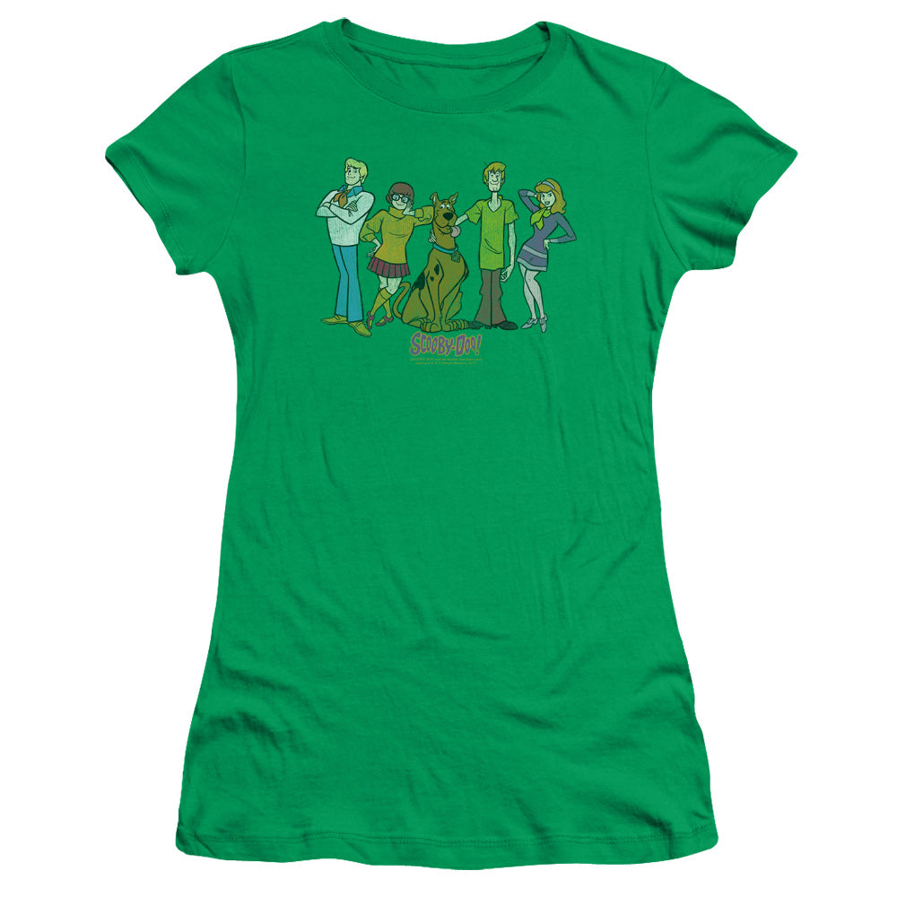 Scooby Doo - Scooby Gang - Short Sleeve Junior Sheer - Kelly Green T-shirt