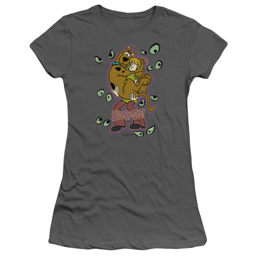 Scooby Doo - Being Watched - Short Sleeve Junior Sheer - Charcoal T-shirt