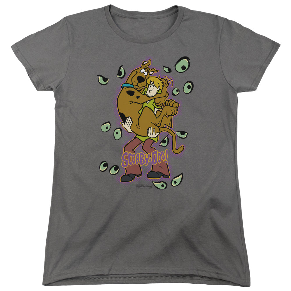Scooby Doo - Being Watched - Short Sleeve Womens Tee - Charcoal T-shirt