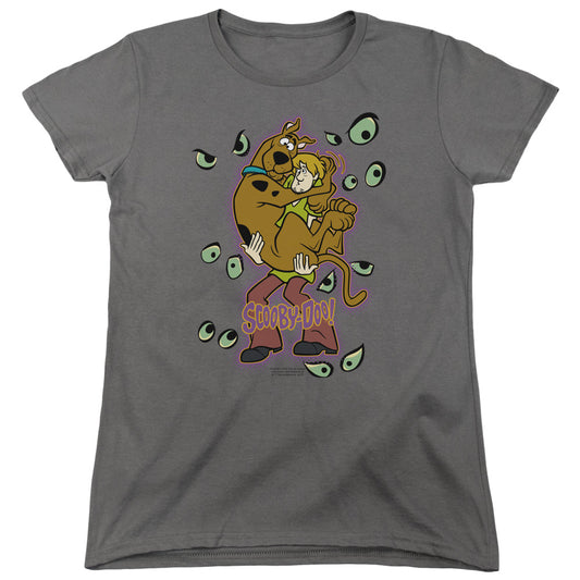Scooby Doo - Being Watched - Short Sleeve Womens Tee - Charcoal T-shirt