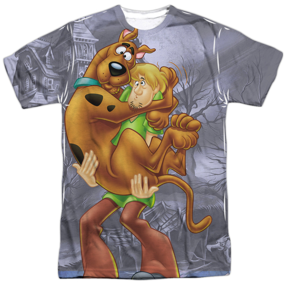 Scooby Doo - Scooby And Shaggy - Short Sleeve Adult Poly Crew - White T-shirt