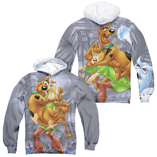 Scooby Doo - Scooby And Shaggy (Front/back Print) - Adult Poly Pullover Hoodie - White
