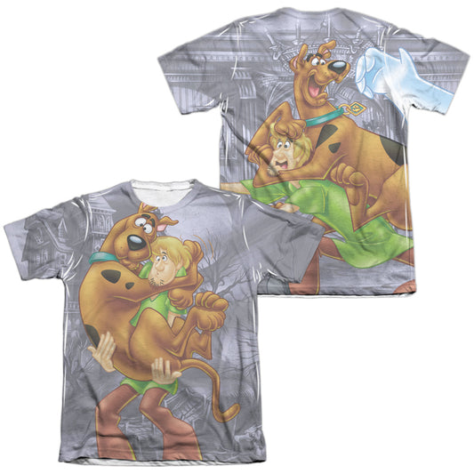 Scooby Doo - Scooby And Shaggy (Front/back Print) - Adult Poly/cotton Short Sleeve Tee - White T-shirt