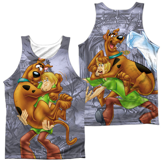 Scooby Doo - Scooby And Shaggy (Front/back Print) - Adult Poly Tank Top - White