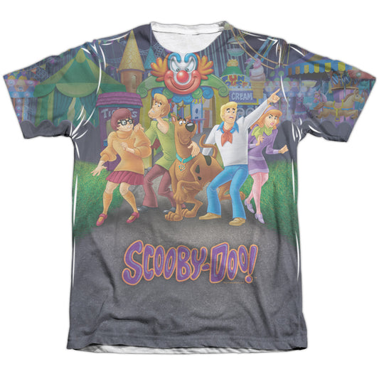 Scooby Doo - Amusement Park - Adult Poly/cotton Short Sleeve Tee - White T-shirt