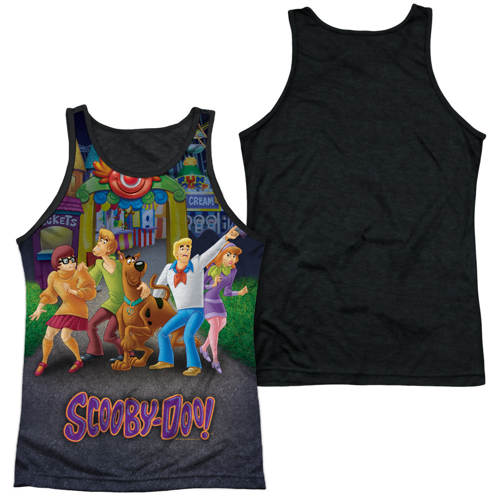 Scooby Doo - Amusement Park - Adult Poly Tank Top Black Back - White