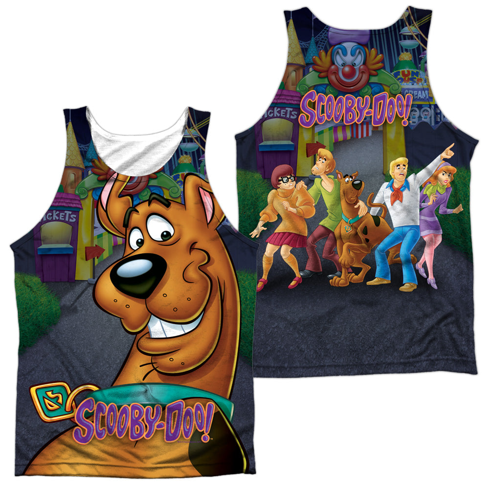 Scooby Doo - Big Dog (Front/back Print) - Adult Poly Tank Top - White