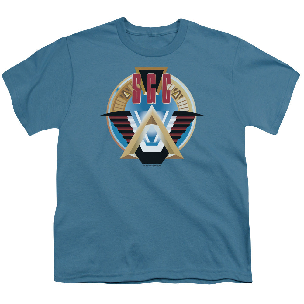 Sg1 - Sgc Logo - Short Sleeve Youth 18/1 - Slate T-shirt