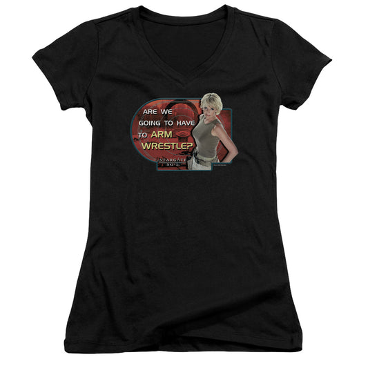 Sg1 - Arm Wrestle - Junior V-neck - Black