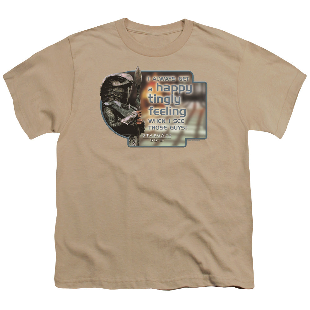 Sg1 - Happy Feeling - Short Sleeve Youth 18/1 - Sand T-shirt
