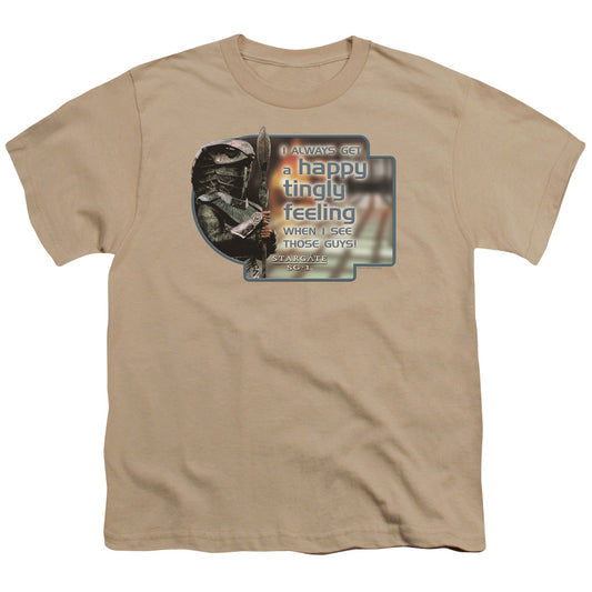 Sg1 - Happy Feeling - Short Sleeve Youth 18/1 - Sand T-shirt