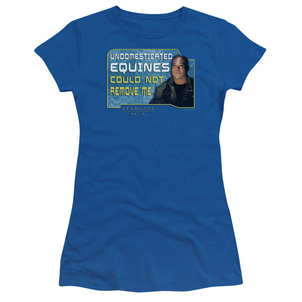 Sg1 - Dedicated - Short Sleeve Junior Sheer - Royal Blue T-shirt