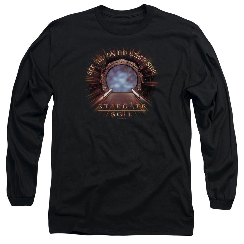 Sg1 - Other Side - Long Sleeve Adult 18/1 - Black T-shirt