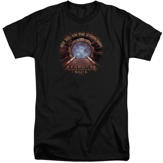 Sg1 - Other Side - Short Sleeve Adult Tall - Black T-shirt