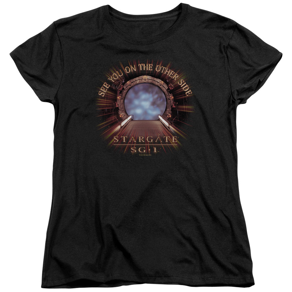 Sg1 - Other Side - Short Sleeve Womens Tee - Black T-shirt