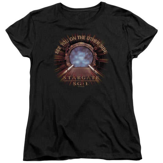 Sg1 - Other Side - Short Sleeve Womens Tee - Black T-shirt