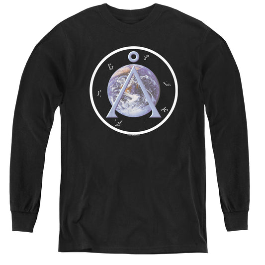 Sg1 - Earth Emblem - Youth Long Sleeve Tee - Black