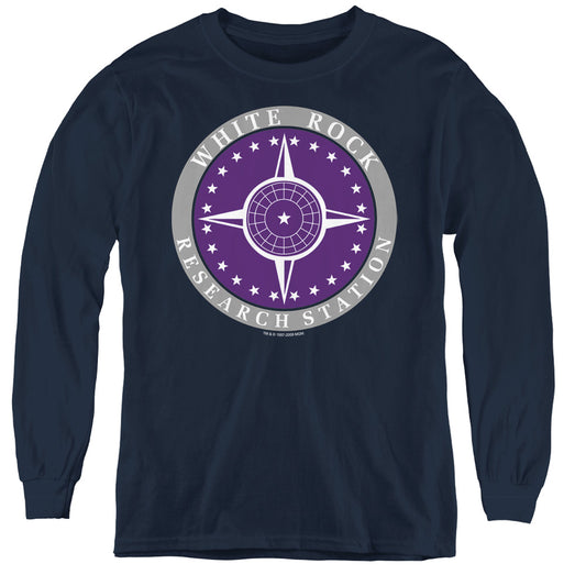 Sg1 - White Rock Logo - Youth Long Sleeve Tee - Navy