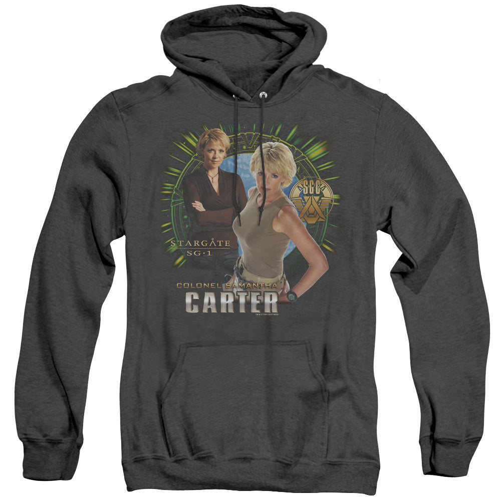 Sg1 - Samantha Carter - Adult Heather Hoodie - Black