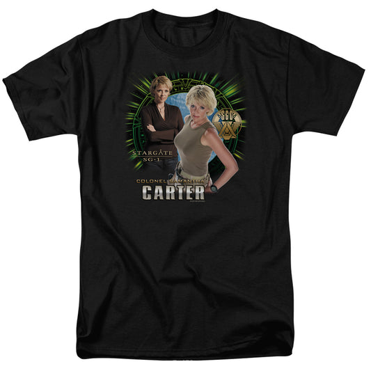 Sg1 - Samantha Carter - Short Sleeve Adult 18/1 - Black T-shirt