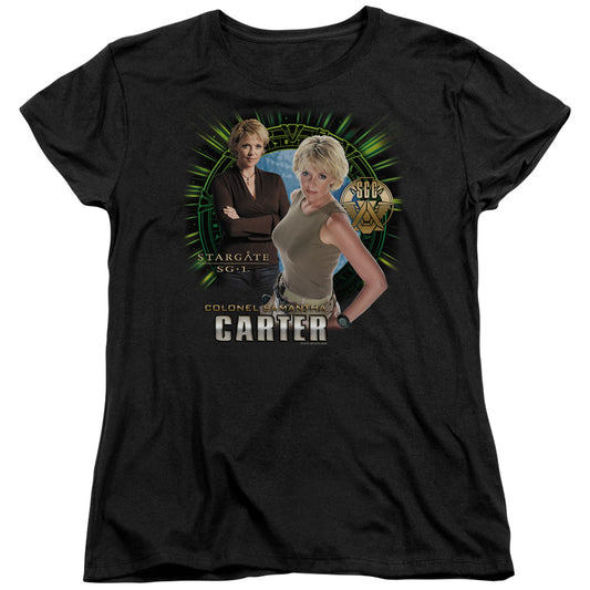 Sg1 - Samantha Carter - Short Sleeve Womens Tee - Black T-shirt