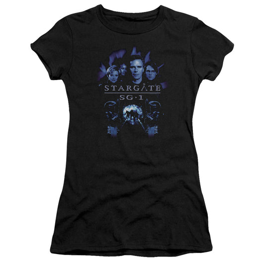 Sg1 - Sg1 Stargate Command - Short Sleeve Junior Sheer - Black T-shirt