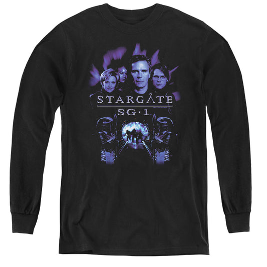 Sg1 - Sg1 Stargate Command - Youth Long Sleeve Tee - Black