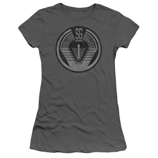 Sg1 - Team Badge - Short Sleeve Junior Sheer - Charcoal T-shirt