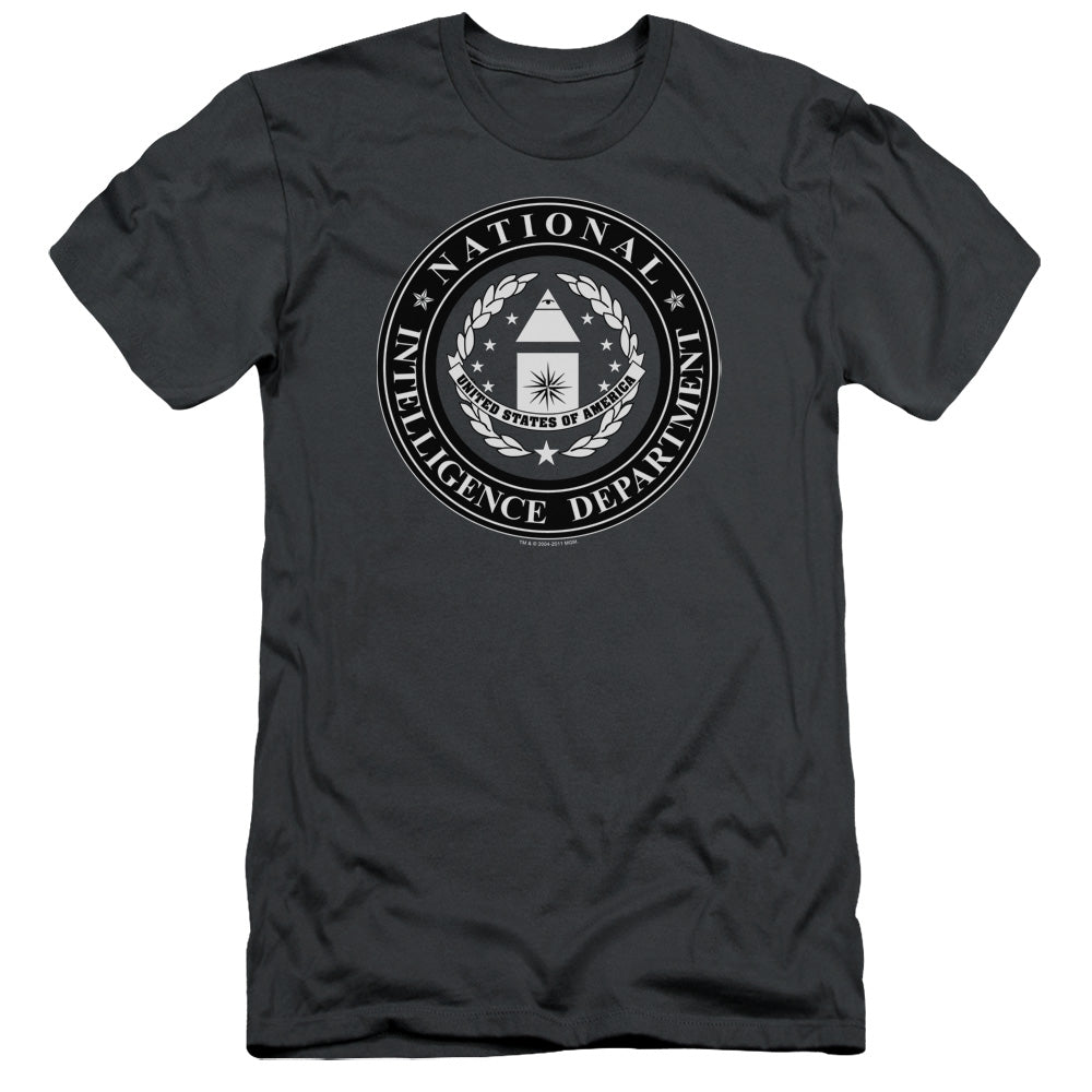 Sg1 - Nid Logo - Short Sleeve Adult 30/1 - Charcoal T-shirt