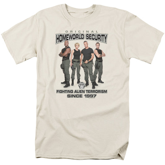 Sg1 - Homeworld Security - Short Sleeve Adult 18/1 - Cream T-shirt