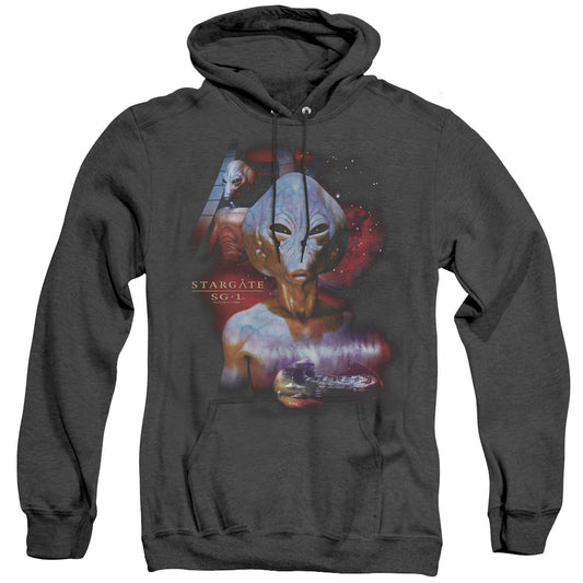 Sg1 - The Asgard - Adult Heather Hoodie - Black