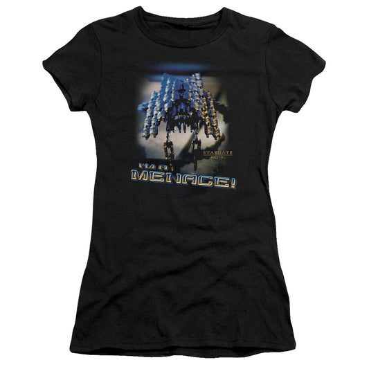Sg1 - Menace - Short Sleeve Junior Sheer - Black T-shirt
