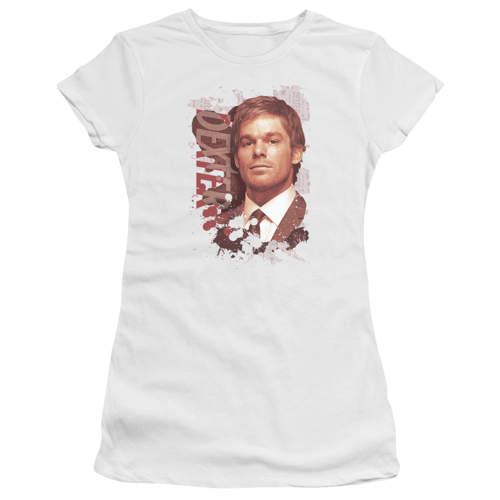 Dexter - Splatter - Short Sleeve Junior Sheer - White T-shirt