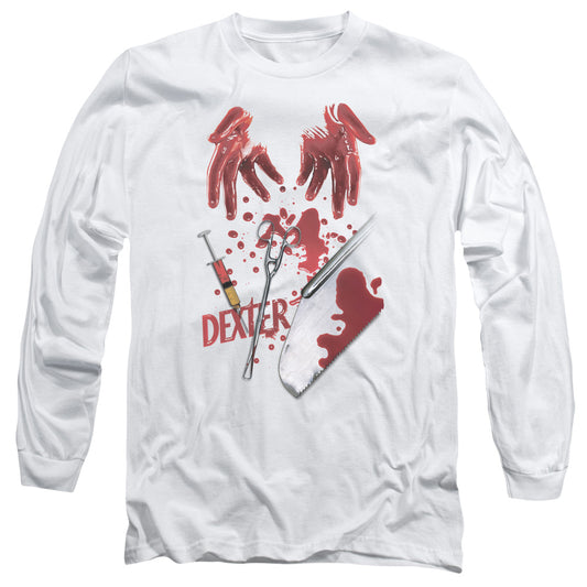 Dexter - Tools Of The Trade - Long Sleeve Adult 18/1 - White T-shirt