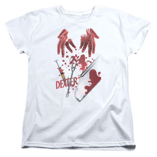 Dexter - Tools Of The Trade - Short Sleeve Womens Tee - White T-shirt