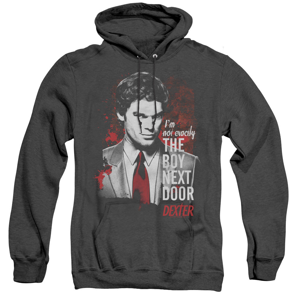 Dexter - Boy Next Door - Adult Heather Hoodie - Black