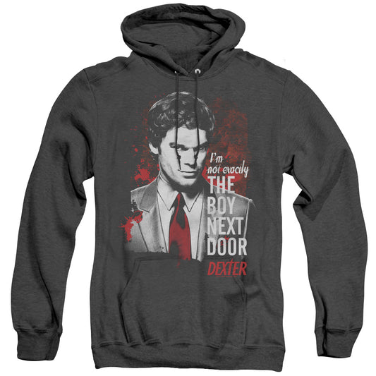 Dexter - Boy Next Door - Adult Heather Hoodie - Black