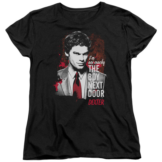 Dexter - Boy Next Door - Short Sleeve Womens Tee - Black T-shirt