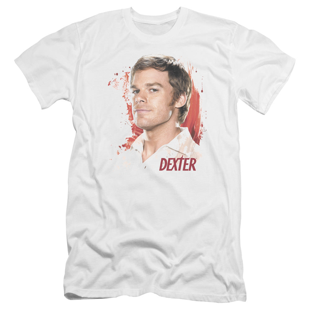 Dexter - Blood Splatter-premuim Canvas Adult Slim Fit 30/1 - White