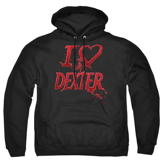 Dexter - I Heart Dexter - Adult Pull-over Hoodie - Black