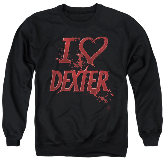 Dexter - I Heart Dexter - Adult Crewneck Sweatshirt - Black