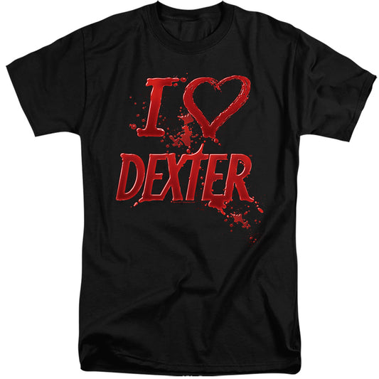 Dexter - I Heart Dexter - Short Sleeve Adult Tall - Black T-shirt
