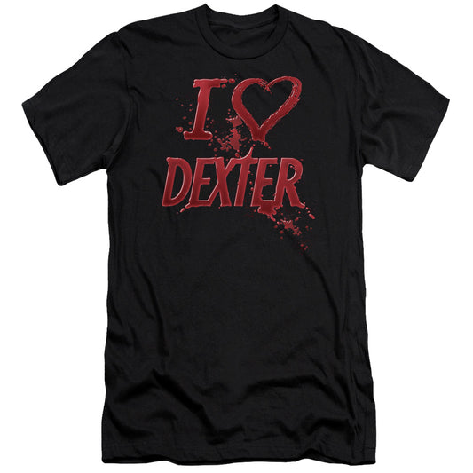 Dexter - I Heart Dexter-premuim Canvas Adult Slim Fit 30/1 - Black