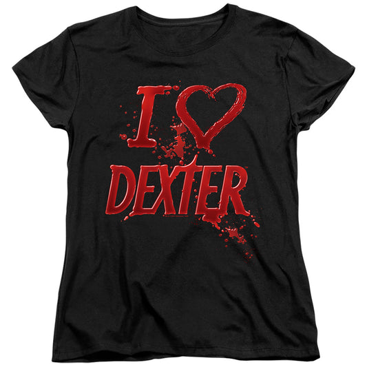 Dexter - I Heart Dexter - Short Sleeve Womens Tee - Black T-shirt