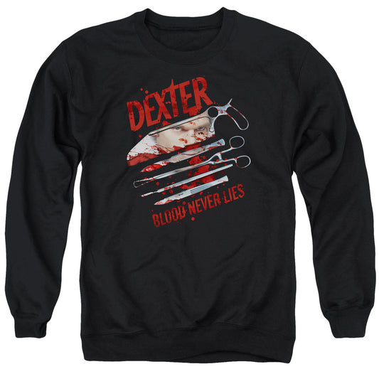 Dexter - Blood Never Lies - Adult Crewneck Sweatshirt - Black